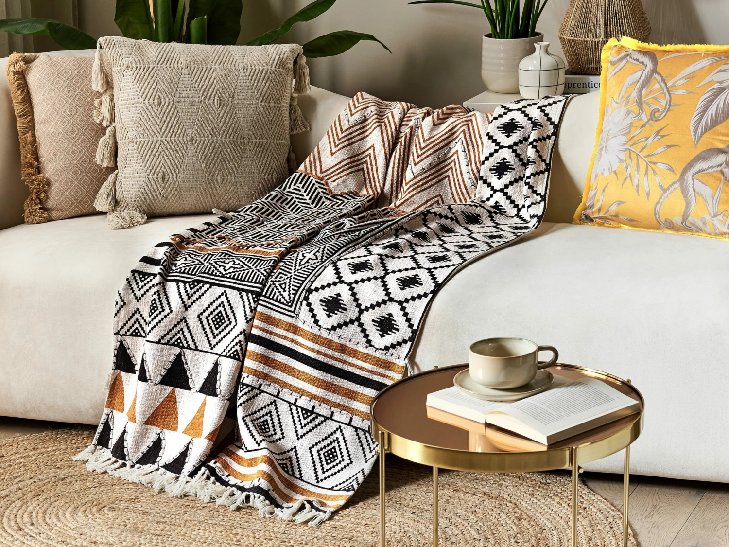 Cotton Blanket 130 X 180 Cm Multicolour PRODDATUR - Image 2