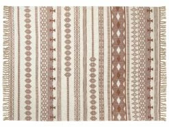 Cotton Blanket 130 X 180 Cm Beige And Brown JORHAT -Cheap Bed Linings Store undef src sa picid 829251 type whitesh image