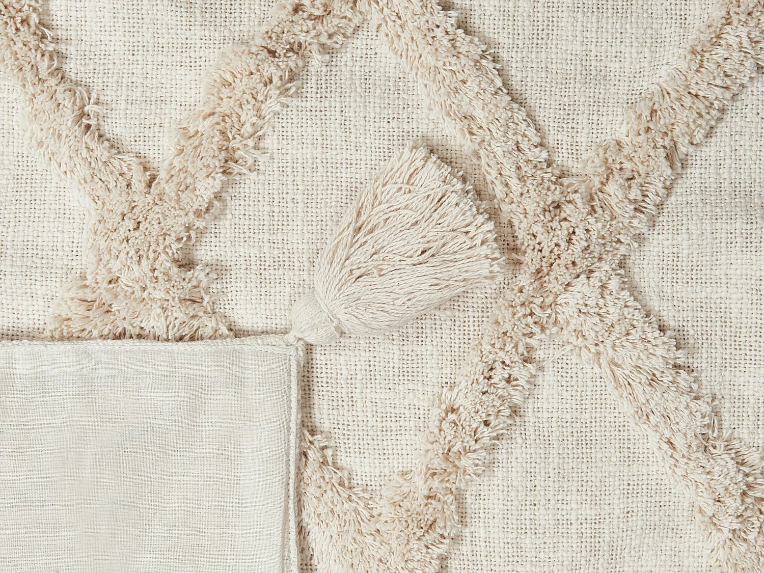 Cotton Blanket 130 X 180 Cm Beige GUNA - Image 8