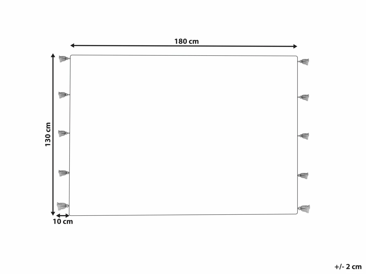 Cotton Blanket 130 X 180 Cm Grey KOTTAYAM 6 Cotton Blanket 130 X 180 Cm Grey KOTTAYAM - Image 6