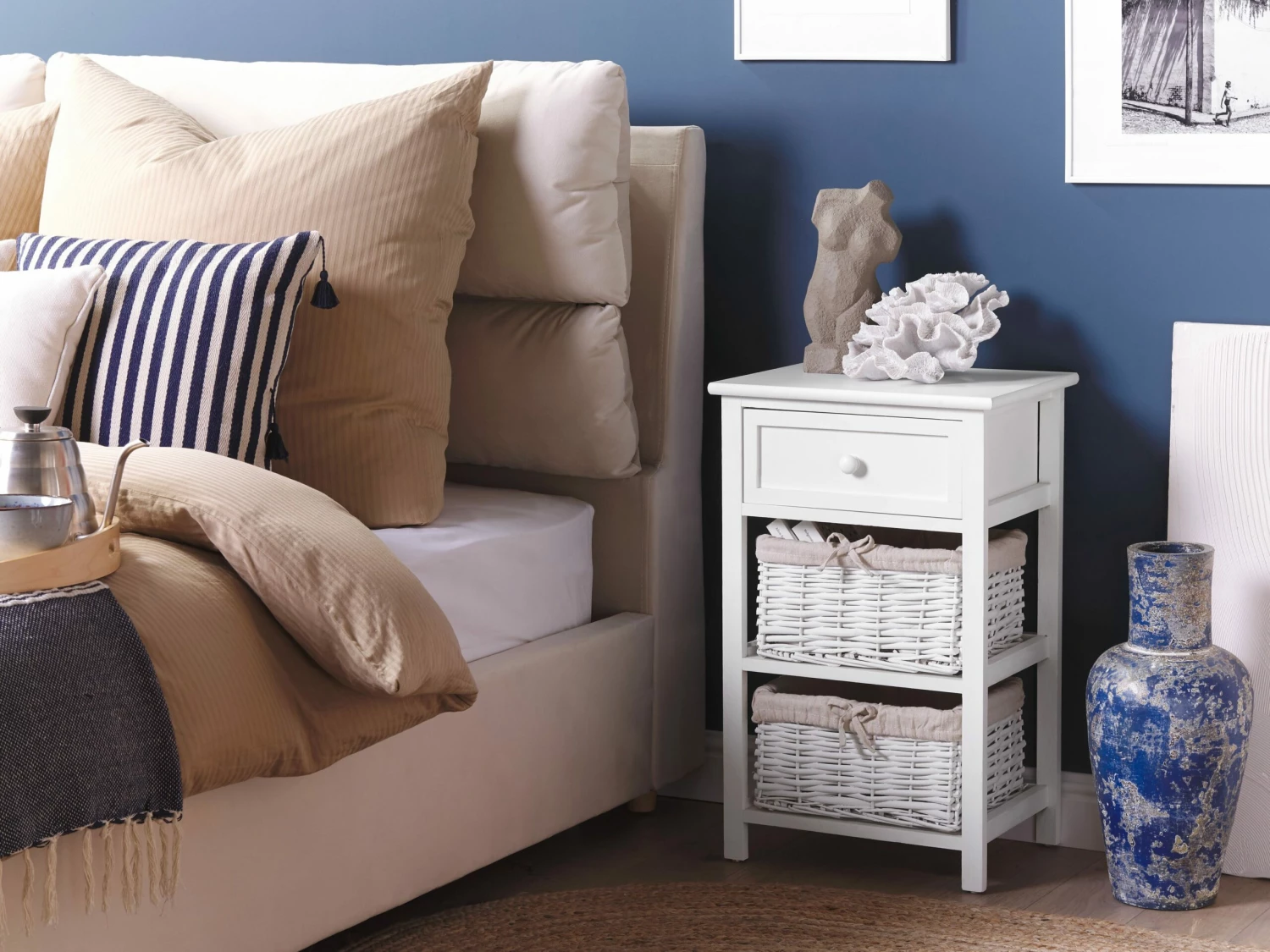 Velvet Ottoman Bed Light Beige BATILLY Various Sizes 3 Velvet Ottoman Bed Light Beige BATILLY Various Sizes - Image 3