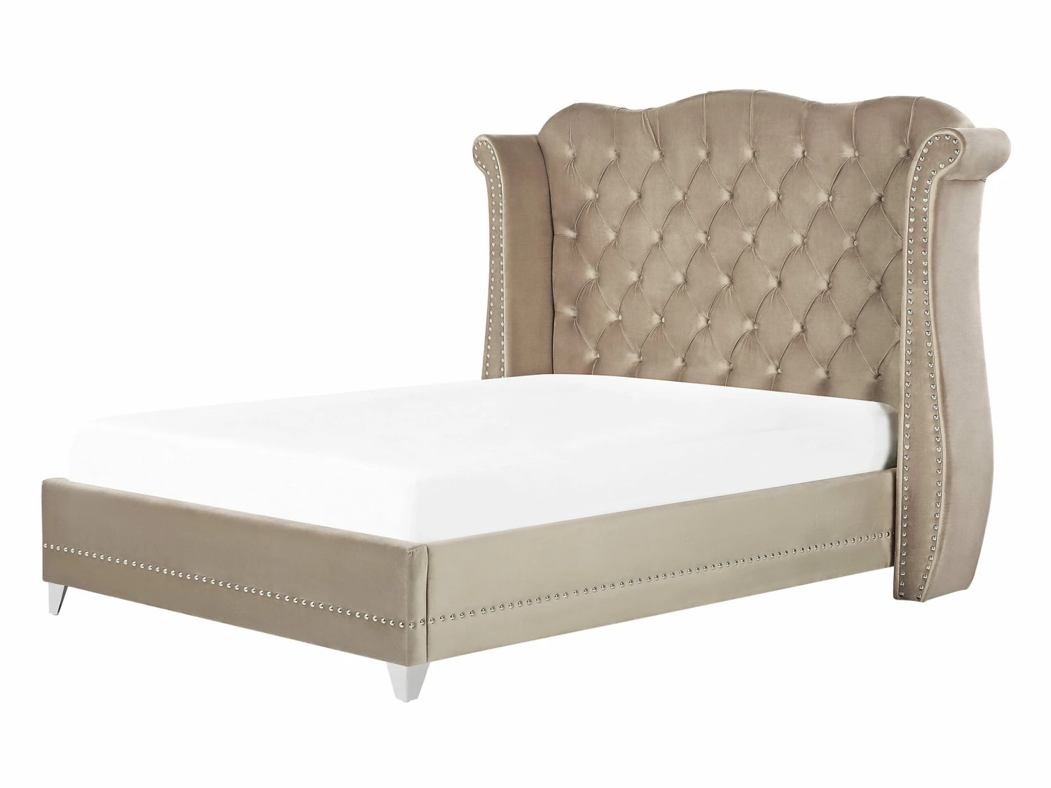 Velvet Bed Taupe AYETTE Various Sizes