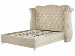 Velvet Bed Beige AYETTE Various Sizes -Cheap Bed Linings Store undef src sa picid 832216 type whitesh image