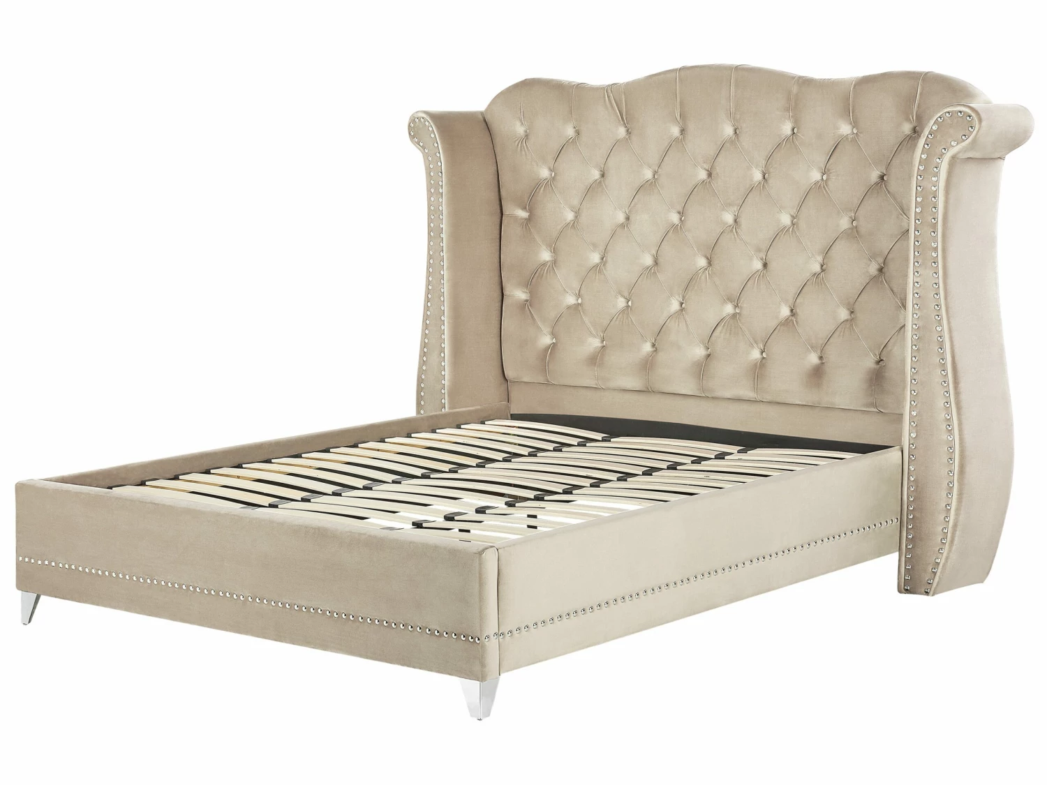 Velvet Bed Beige AYETTE Various Sizes - Image 4