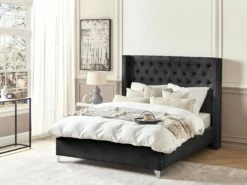 Velvet Bed Black LUBBON Various Sizes -Cheap Bed Linings Store undef src sa picid 832348 type color image