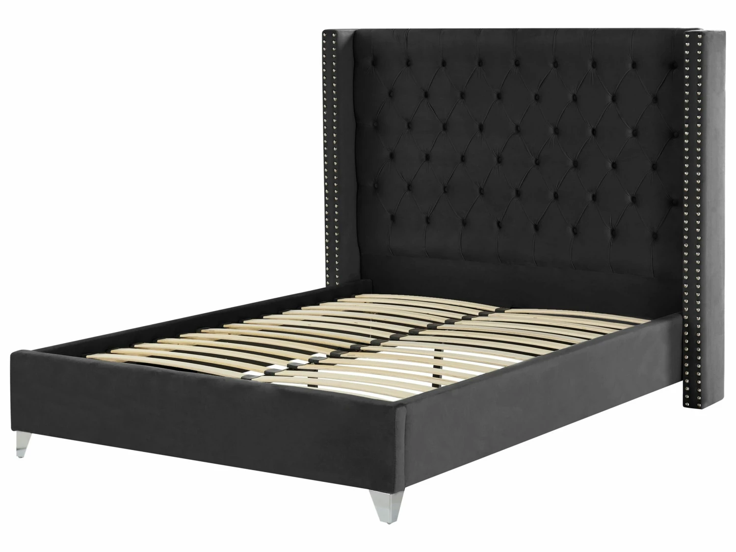 Velvet Bed Black LUBBON Various Sizes - Image 4