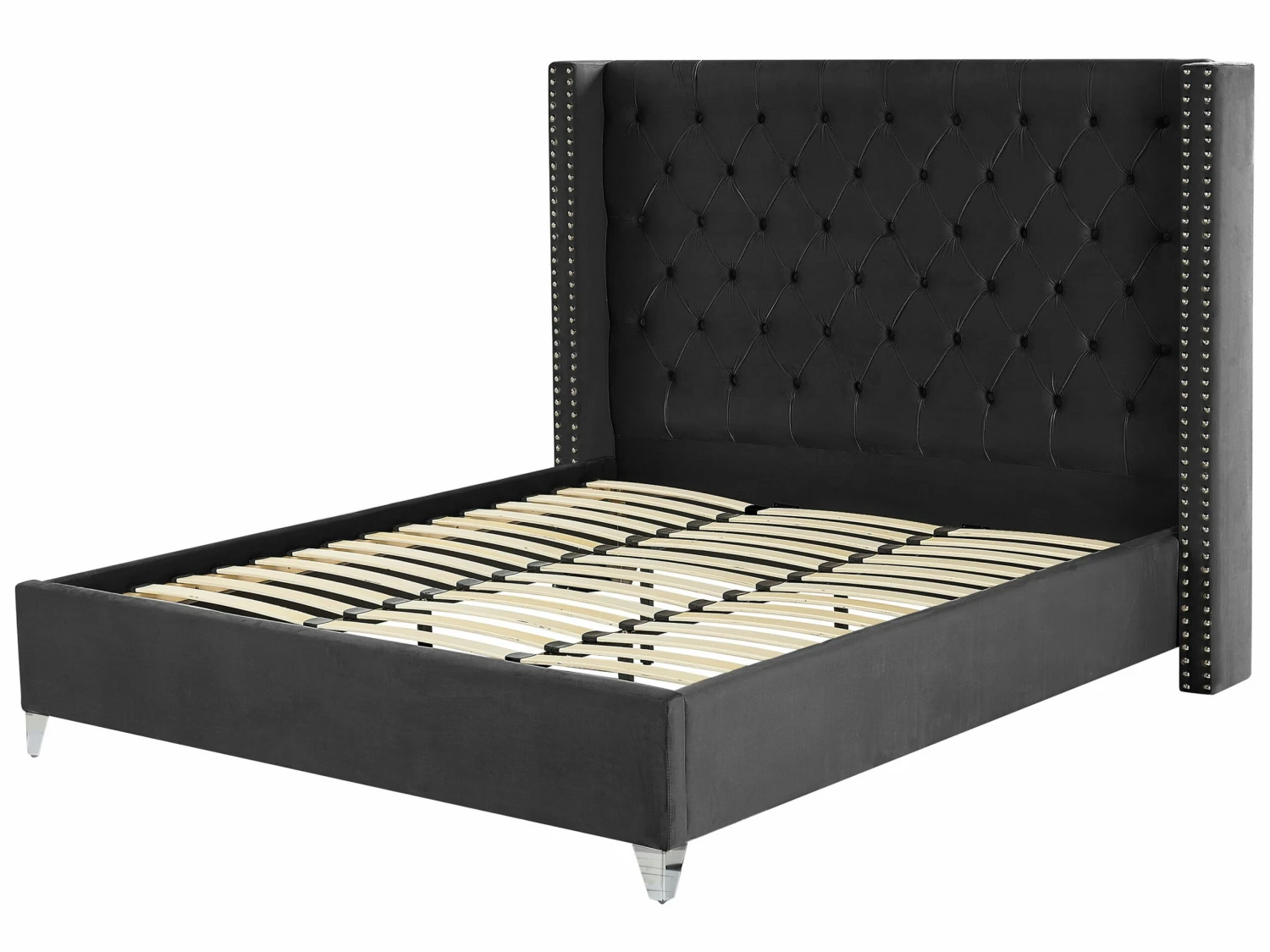 Velvet Bed Black LUBBON Various Sizes - Image 4