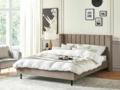 Velvet Bed Taupe VILLETTE Various Sizes -Cheap Bed Linings Store undef src sa picid 832653 type color image