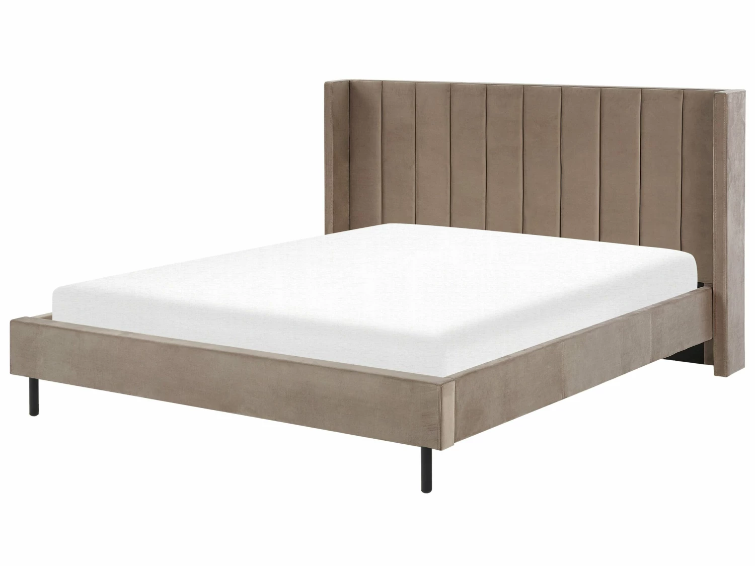 Velvet Bed Taupe VILLETTE Various Sizes