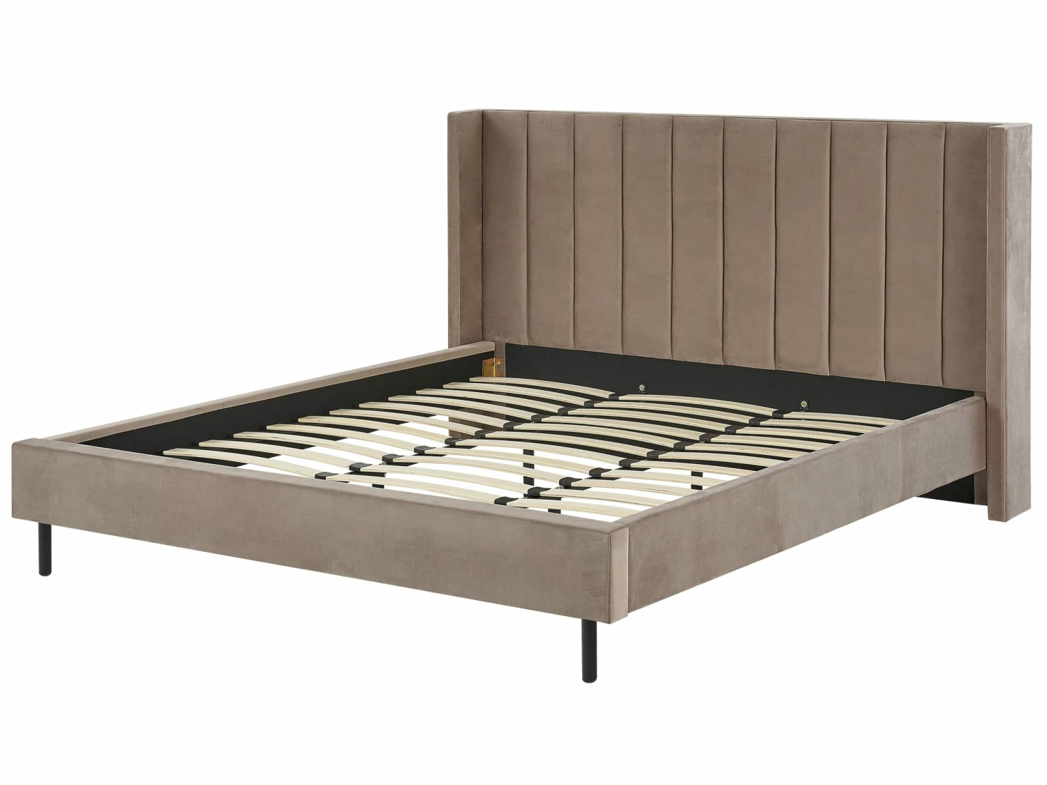 Velvet Bed Taupe VILLETTE Various Sizes - Image 5