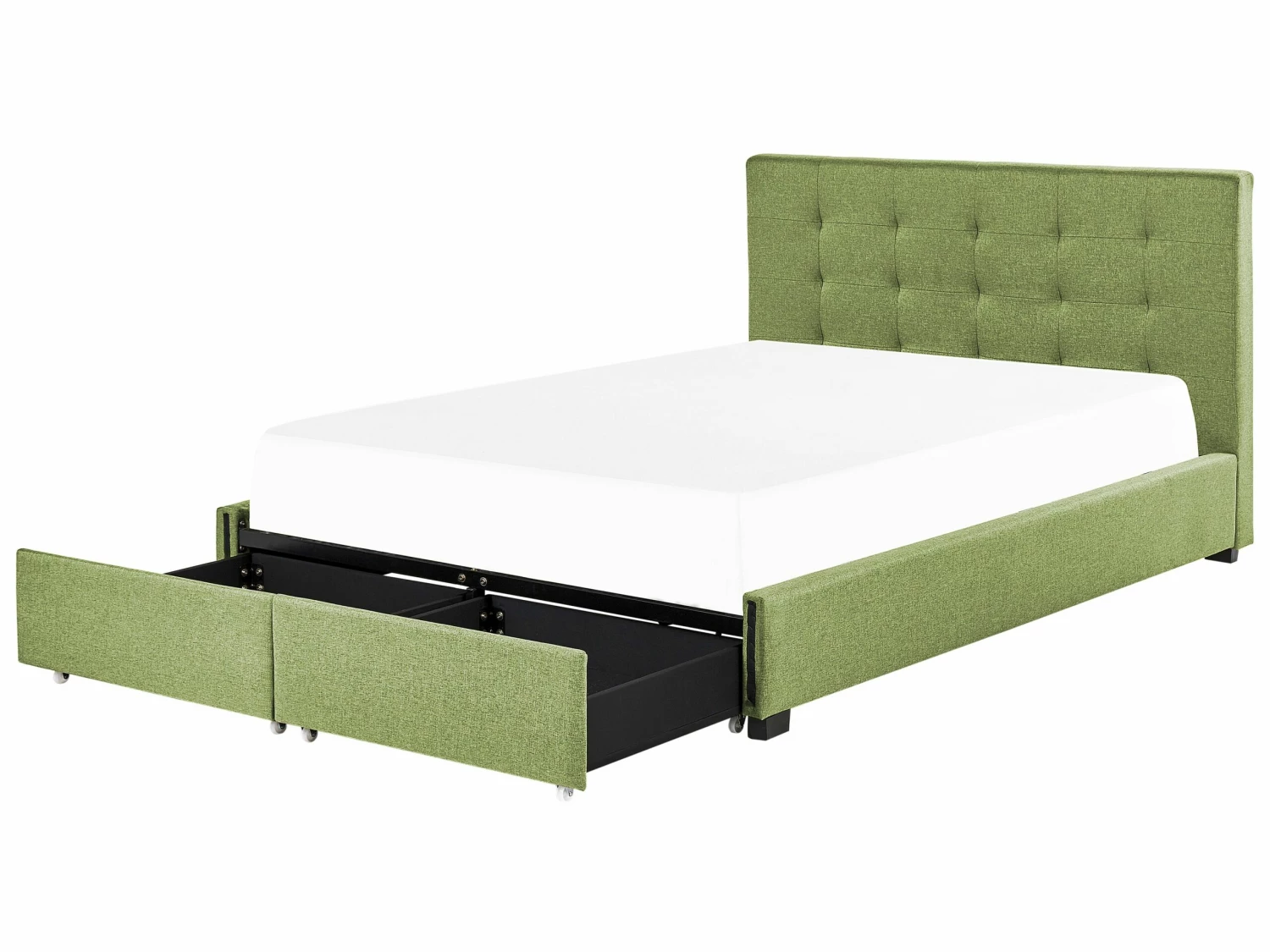 Fabric Bed With Storage Green LA ROCHELLE Various Sizes - Image 7