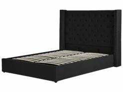 Velvet Ottoman Bed Black LUBBON Various Sizes -Cheap Bed Linings Store undef src sa picid 833795 type whitesh image