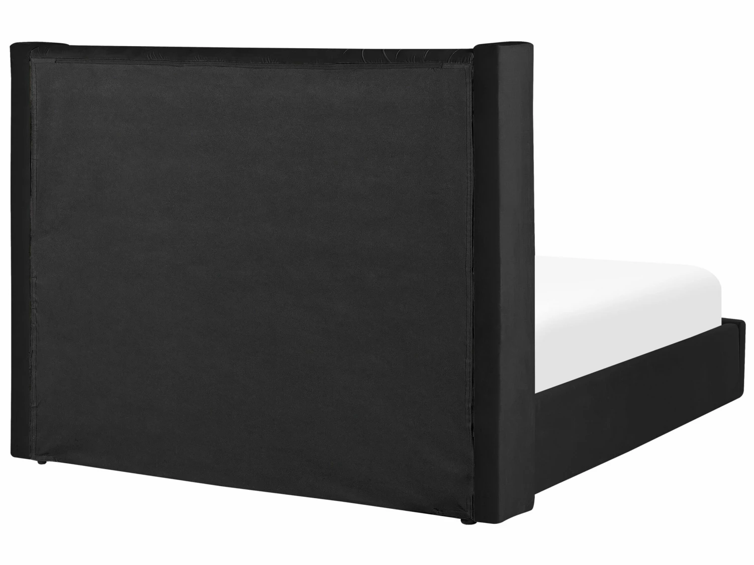 Velvet Ottoman Bed Black LUBBON Various Sizes - Image 6