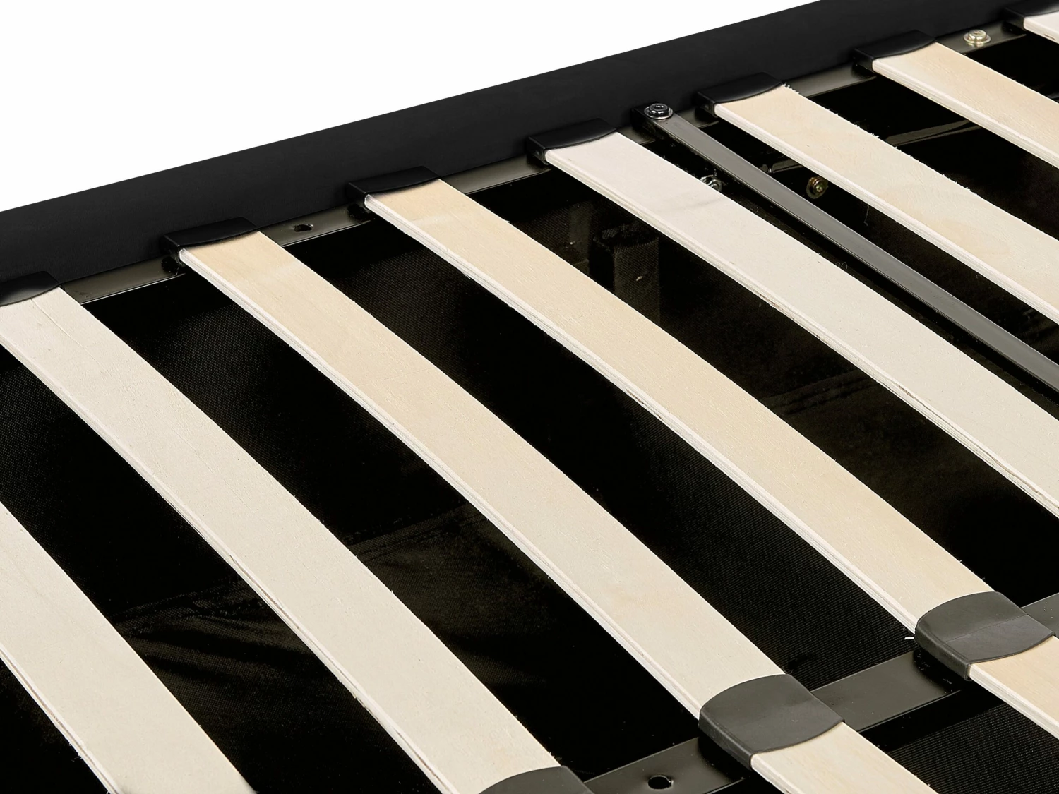 Velvet Ottoman Bed Black LUBBON Various Sizes - Image 8