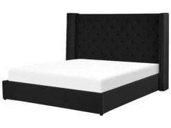 Velvet Ottoman Bed Black LUBBON Various Sizes -Cheap Bed Linings Store undef src sa picid 833841 type whitesh image