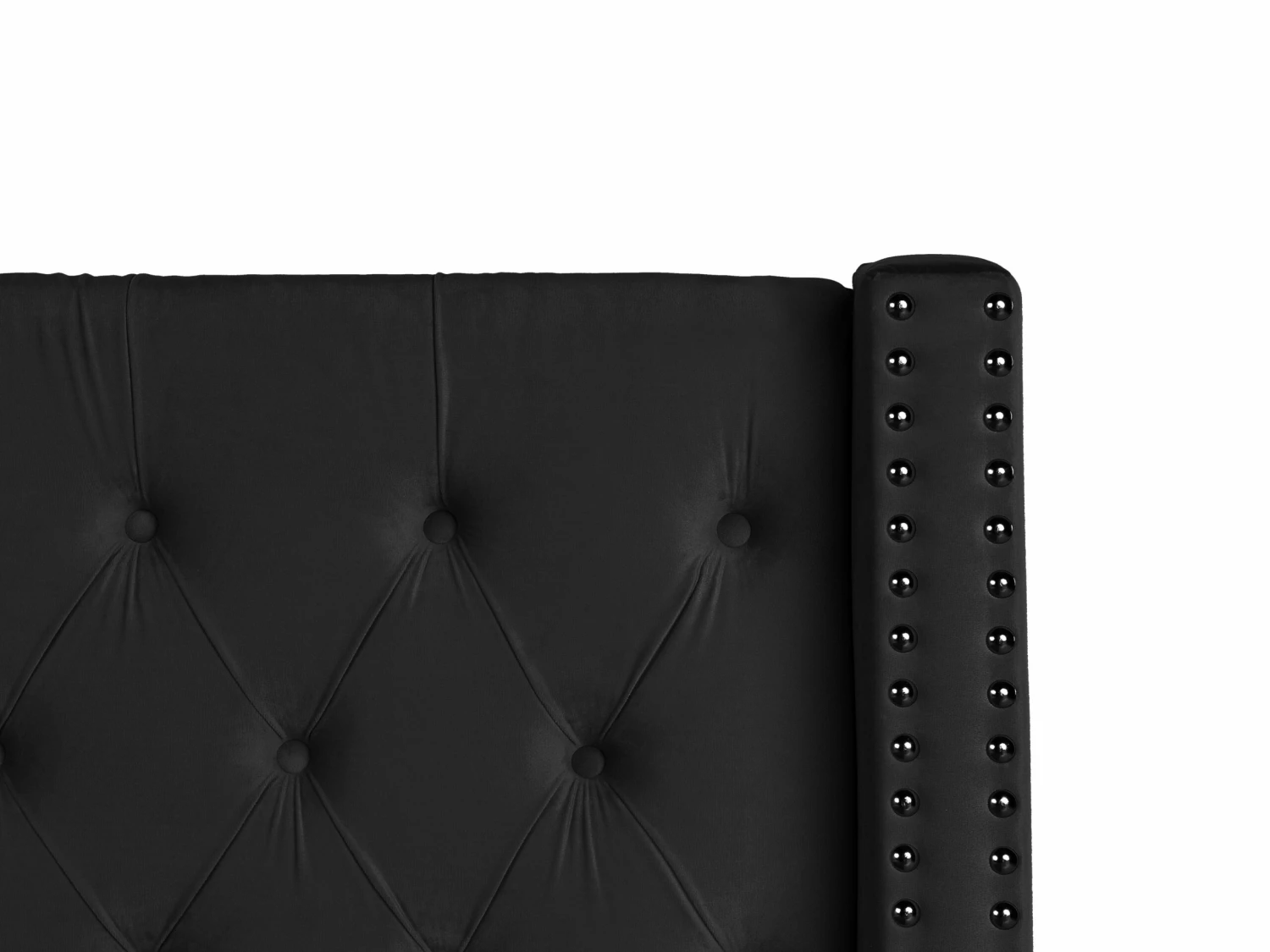 Velvet Ottoman Bed Black LUBBON Various Sizes - Image 9