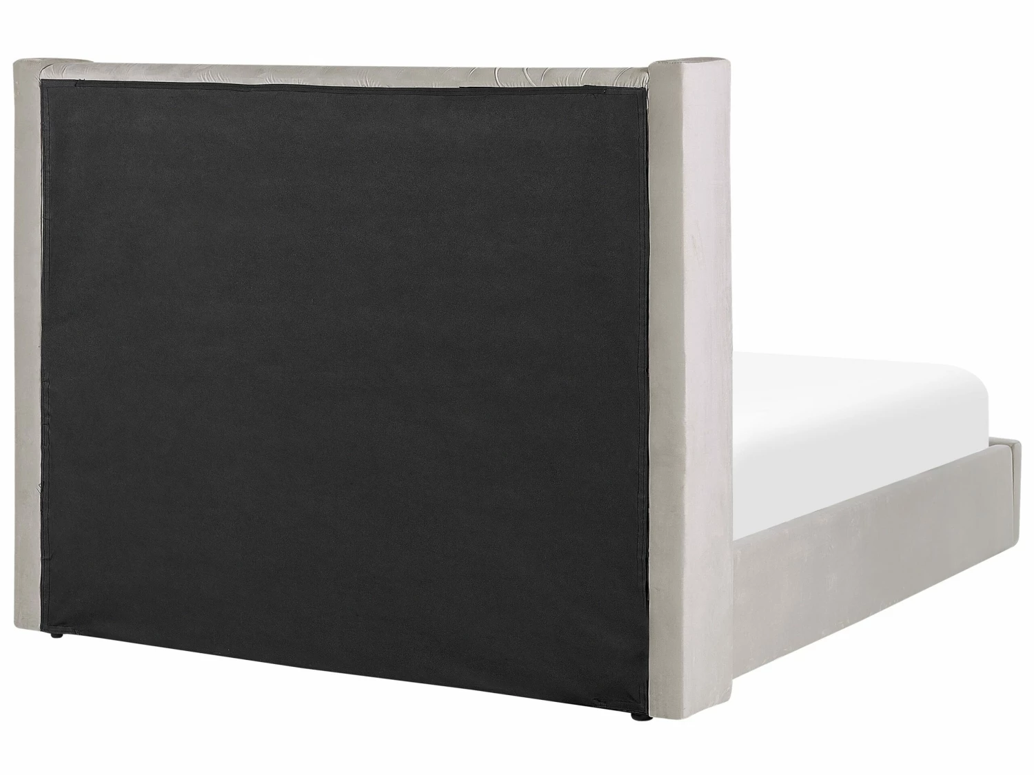 Velvet Ottoman Bed Light Grey LUBBON Various Sizes - Image 6