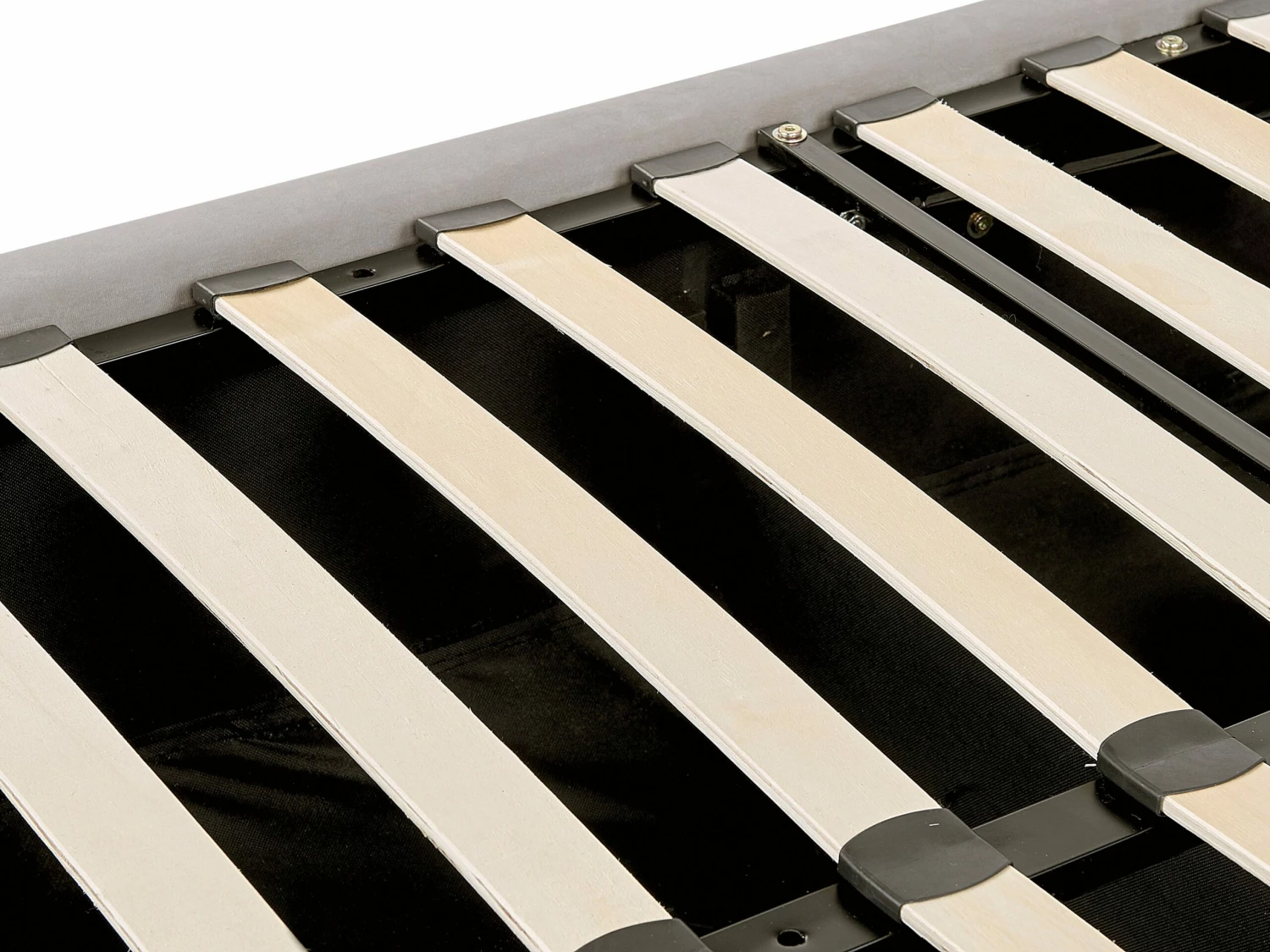 Velvet Ottoman Bed Light Grey LUBBON Various Sizes - Image 8