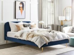 Velvet Bed Navy Blue FLAYAT Various Sizes -Cheap Bed Linings Store undef src sa picid 834189 type color image