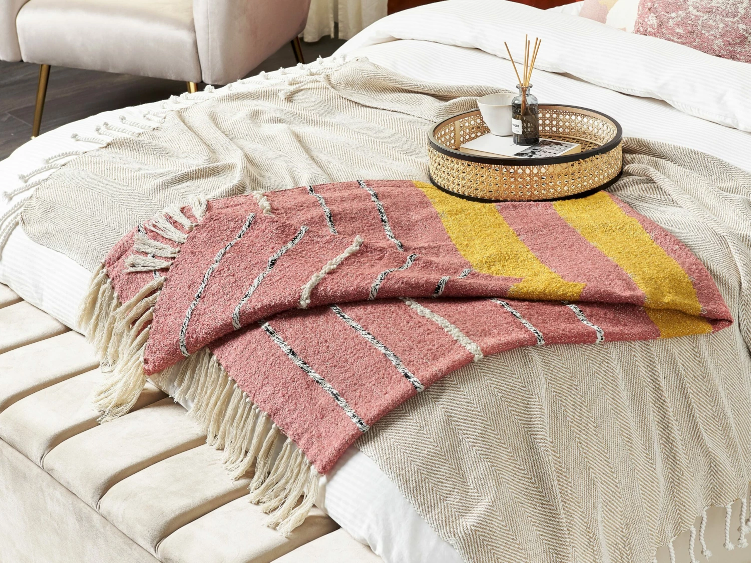 Blanket 130 X 170 Cm Light Red NAIKHU - Image 2