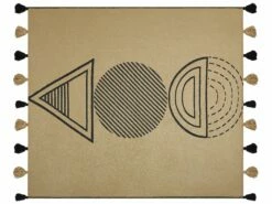 Blanket 130 X 170 Cm Beige And Black THUMKI -Cheap Bed Linings Store undef src sa picid 834531 type whitesh image