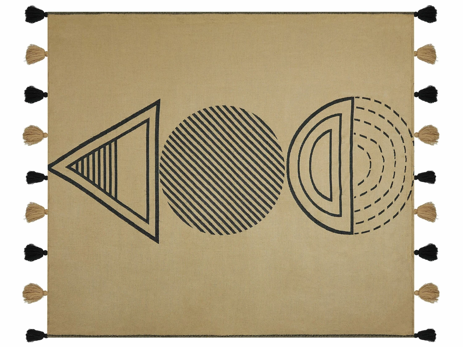 Blanket 130 X 170 Cm Beige And Black THUMKI - Image 3