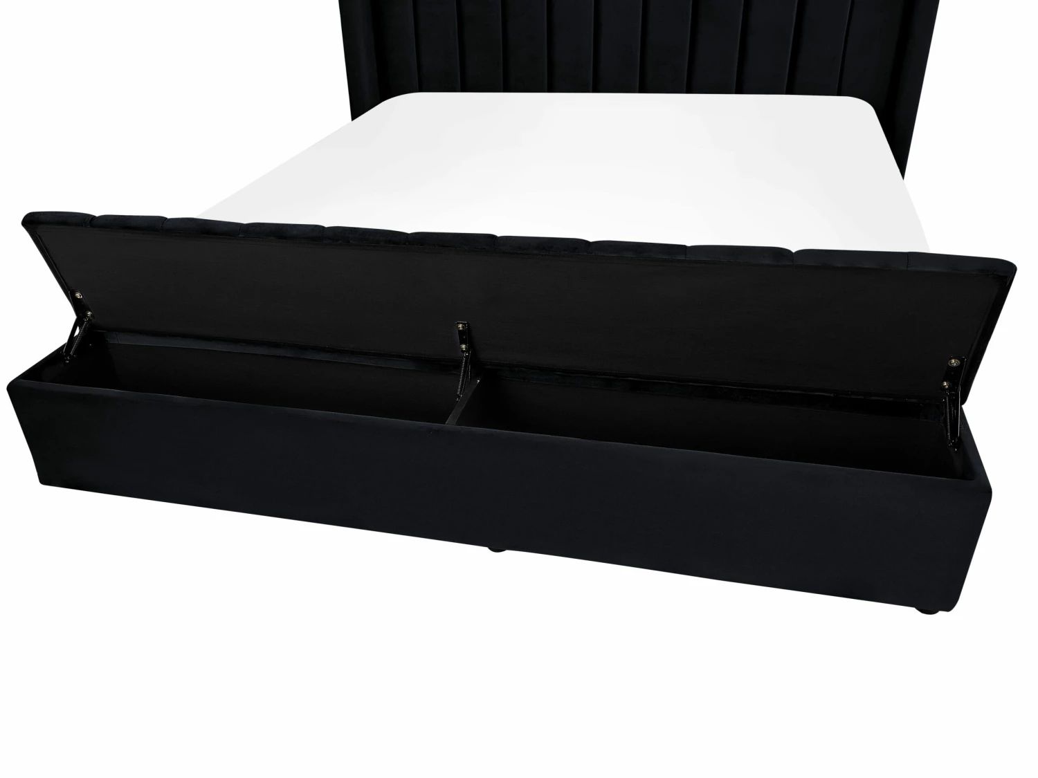 Velvet Bed With Storage Bench Black NOYERS Various Sizes - Image 8