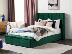 Velvet Bed With Storage Bench Green NOYERS Various Sizes -Cheap Bed Linings Store undef src sa picid 834592 type color image