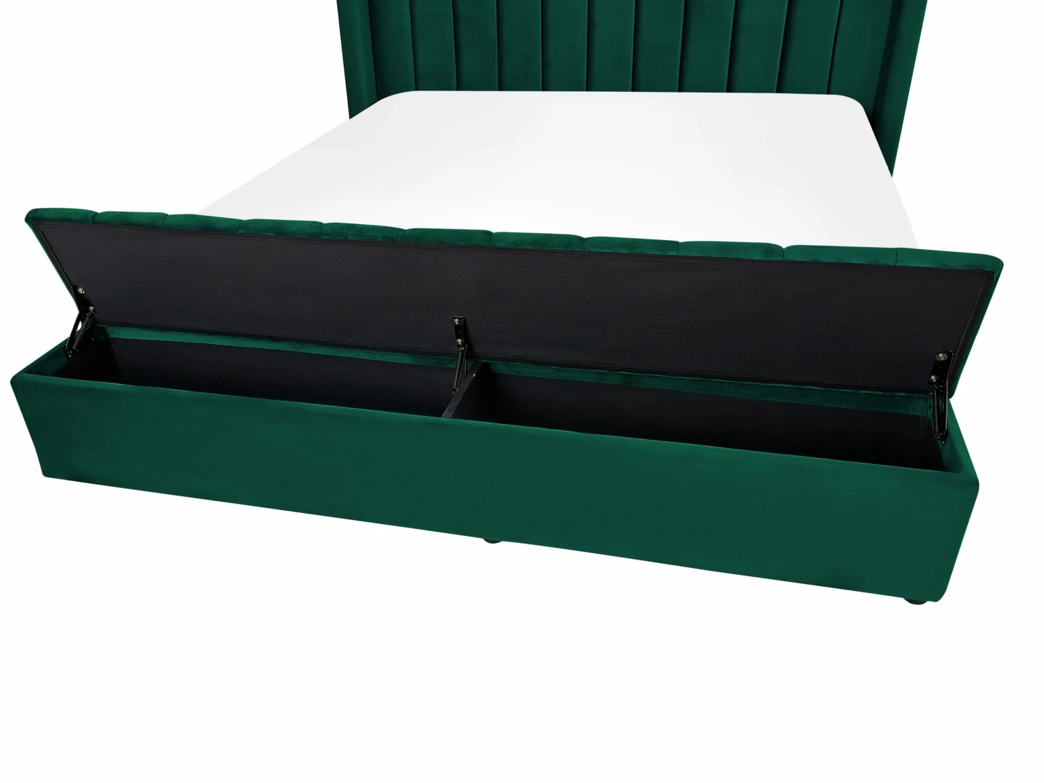 Velvet Bed With Storage Bench Green NOYERS Various Sizes - Image 8