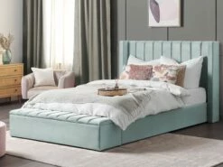 Velvet Bed With Storage Bench Mint Green NOYERS Various Sizes -Cheap Bed Linings Store undef src sa picid 834669 type color image