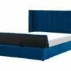 Velvet Bed With Storage Bench Blue NOYERS Various Sizes