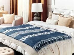 Blanket 130 X 170 Cm Blue TARLAY -Cheap Bed Linings Store undef src sa picid 834728 type color image