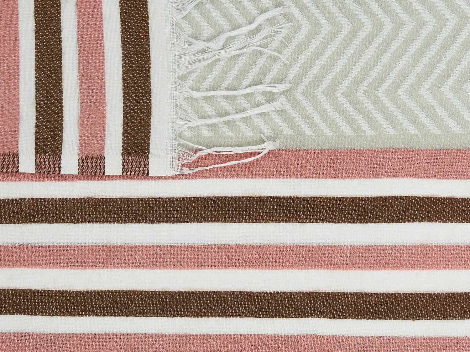 Blanket 130 X 170 Cm Pink And Beige MAGAR - Image 4