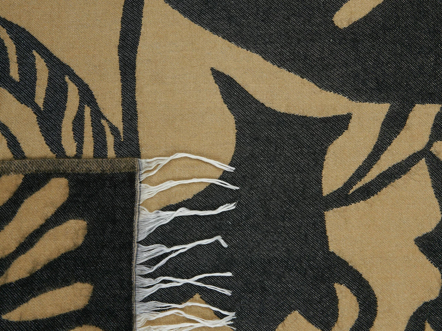 Blanket 130 X 170 Cm Beige And Black KUDIYA - Image 5
