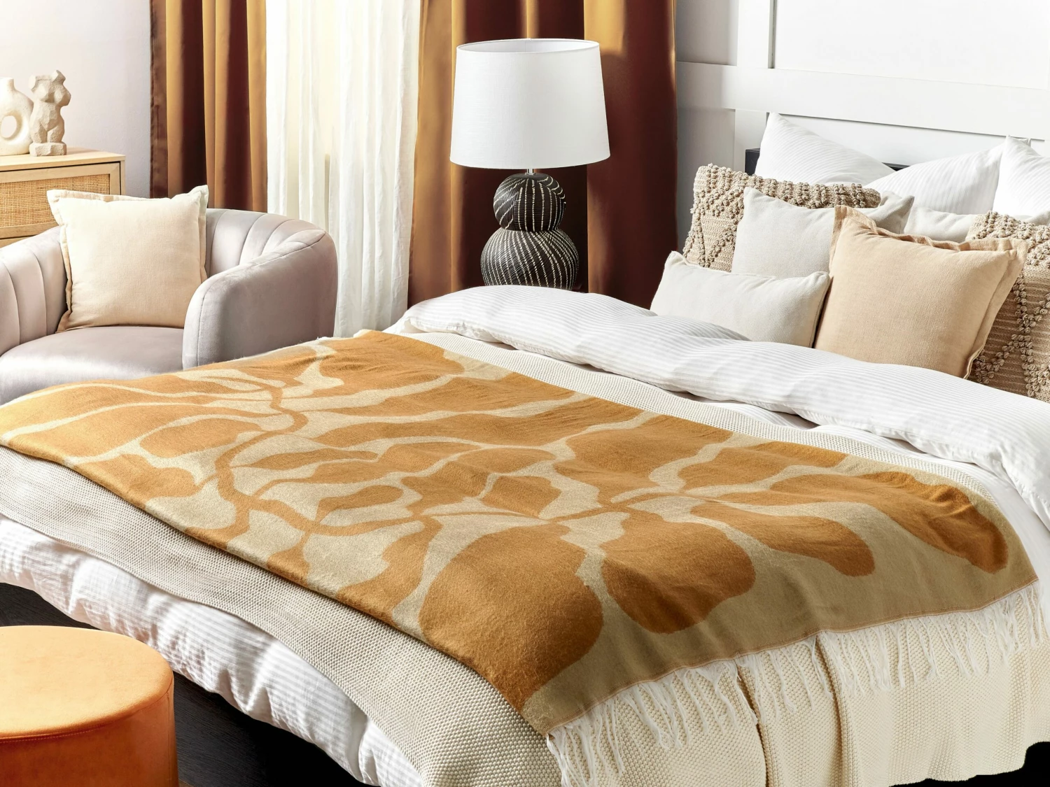 Blanket 130 X 170 Cm Orange BANGRE - Image 2