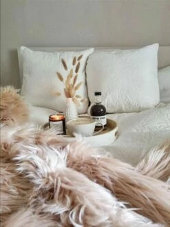 Embossed Bedspread And Cushion Set Cream RUDKHAN Various Sizes -Cheap Bed Linings Store undef src sa picid 835874 type whitesh image