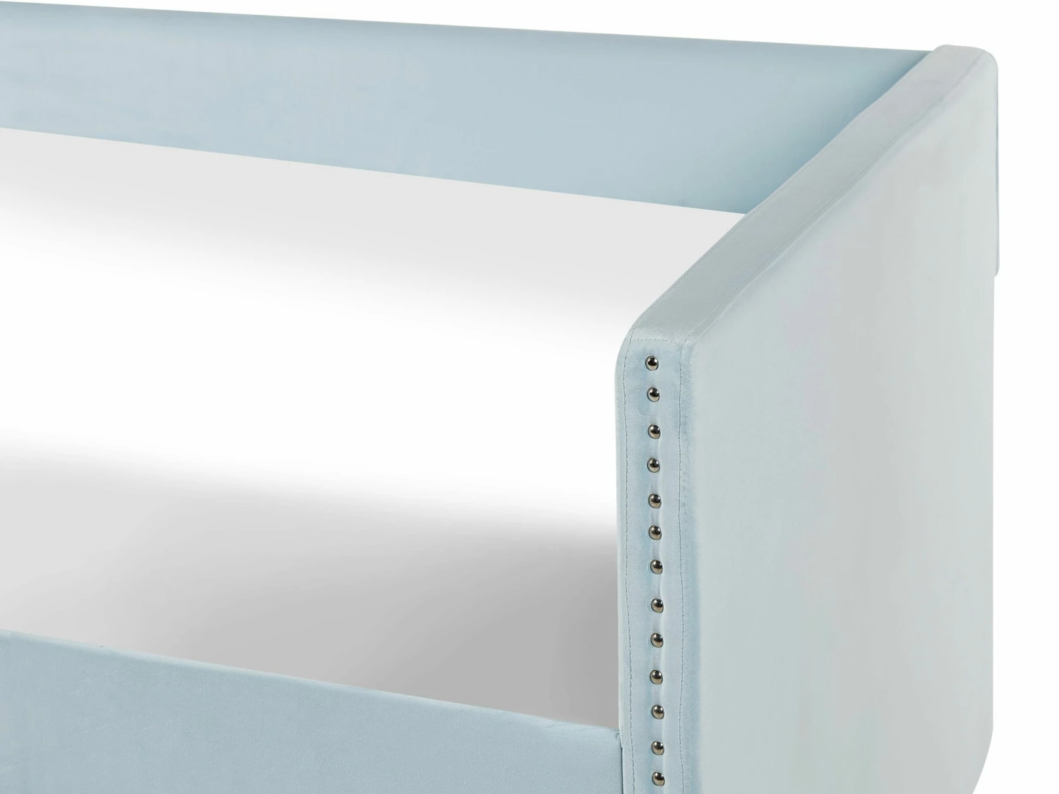 Velvet EU Single Trundle Bed Light Blue TROYES - Image 8