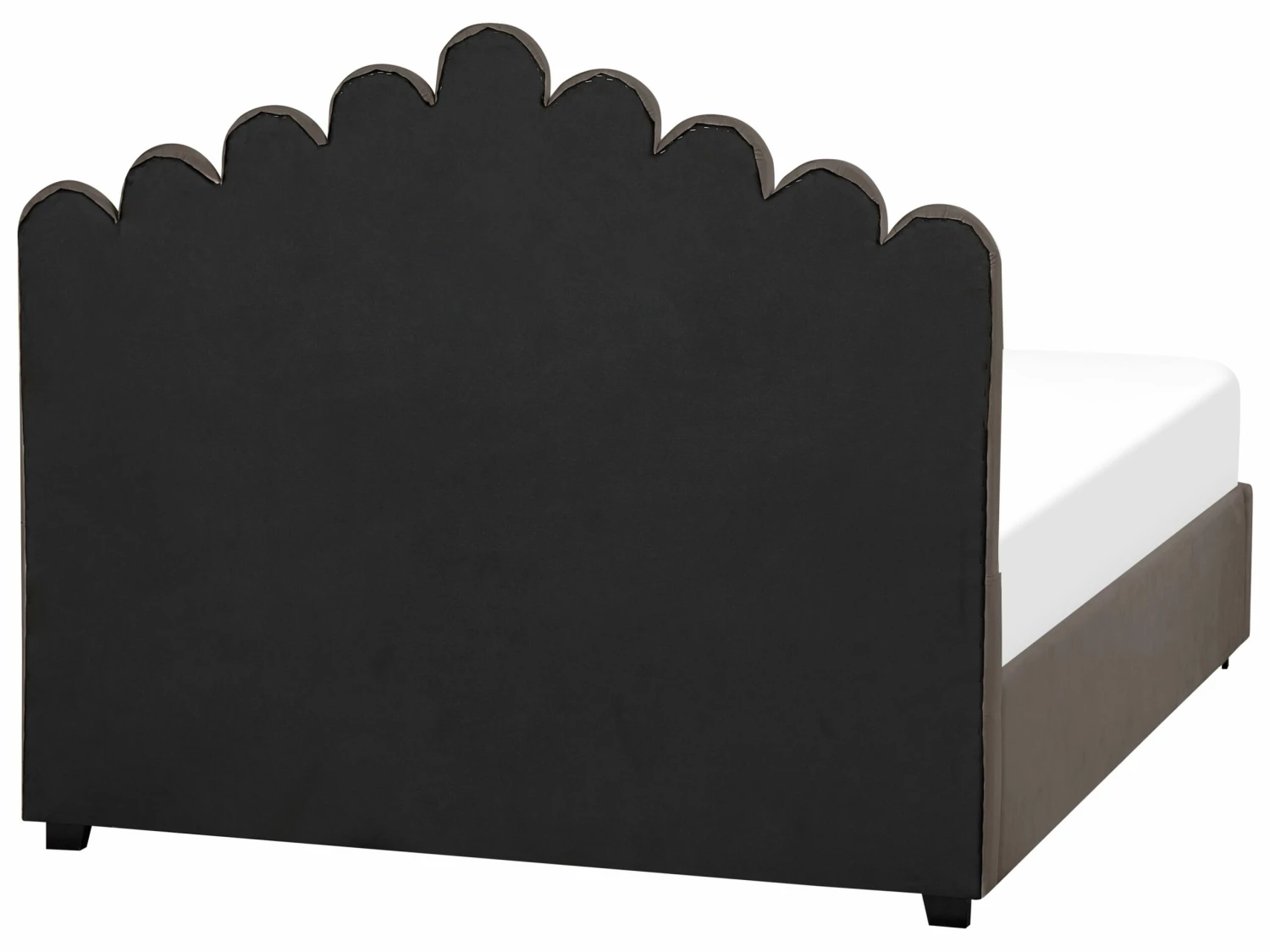 Velvet Ottoman Bed Taupe VINCENNES Various Sizes - Image 5