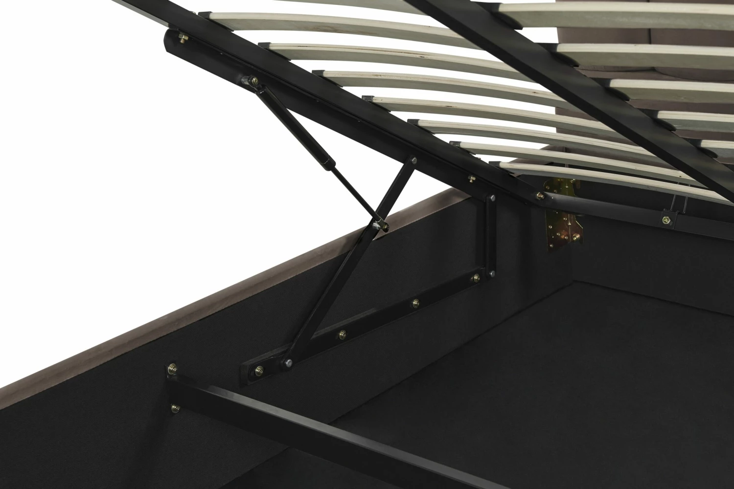 Velvet Ottoman Bed Taupe VINCENNES Various Sizes - Image 8