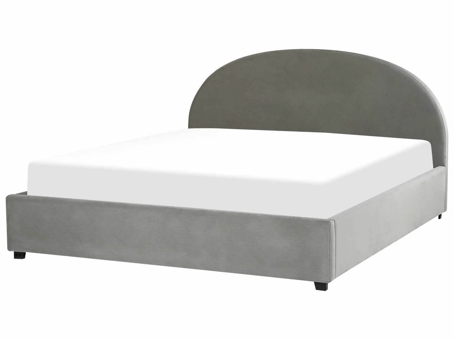 Velvet Ottoman Bed Grey VAUCLUSE Various Sizes - Image 3
