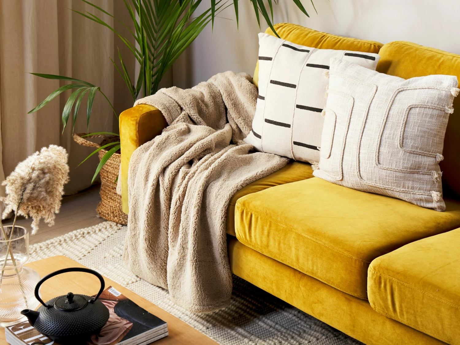 Blanket 125 X 150 Cm Beige MIRGE - Image 2