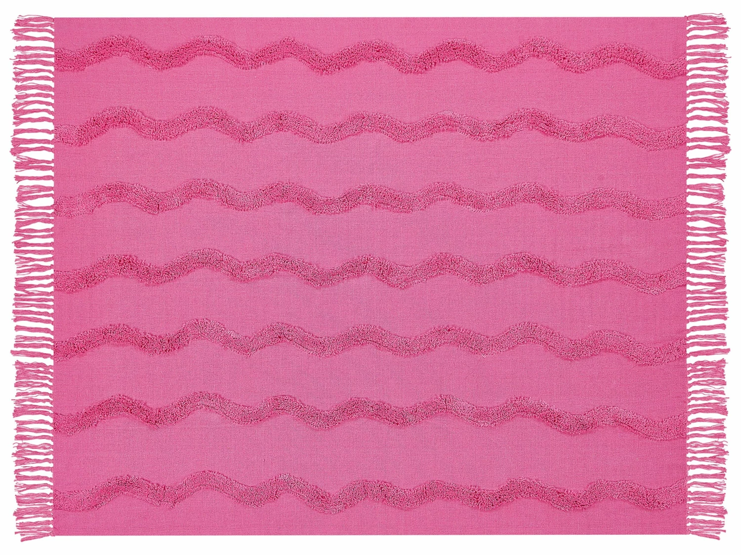 Cotton Blanket 125 X 150 Cm Pink KHARI - Image 3