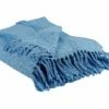 Cotton Blanket 125 X 150 Cm Blue KHARI