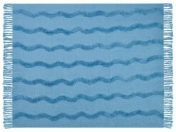 Cotton Blanket 125 X 150 Cm Blue KHARI -Cheap Bed Linings Store undef src sa picid 839582 type whitesh image