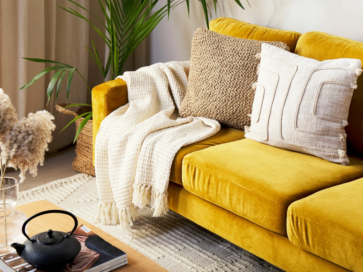 Cotton Blanket 125 X 150 Cm Beige MALU - Image 2