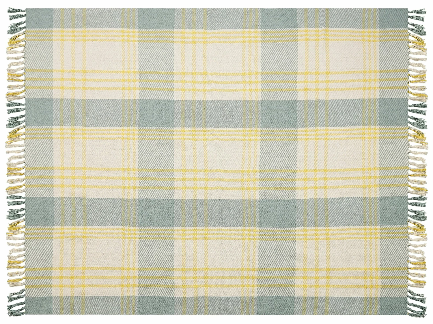 Cotton Blanket 125 X 150 Cm Yellow And Green BETALI - Image 3