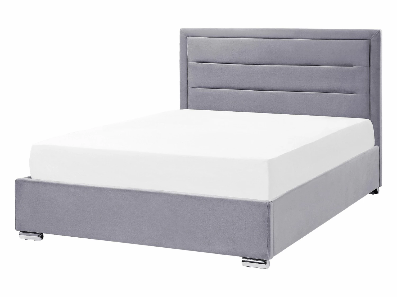 Velvet Ottoman Bed Dark Grey ROUEN Various Sizes 3 Velvet Ottoman Bed Dark Grey ROUEN Various Sizes - Image 3