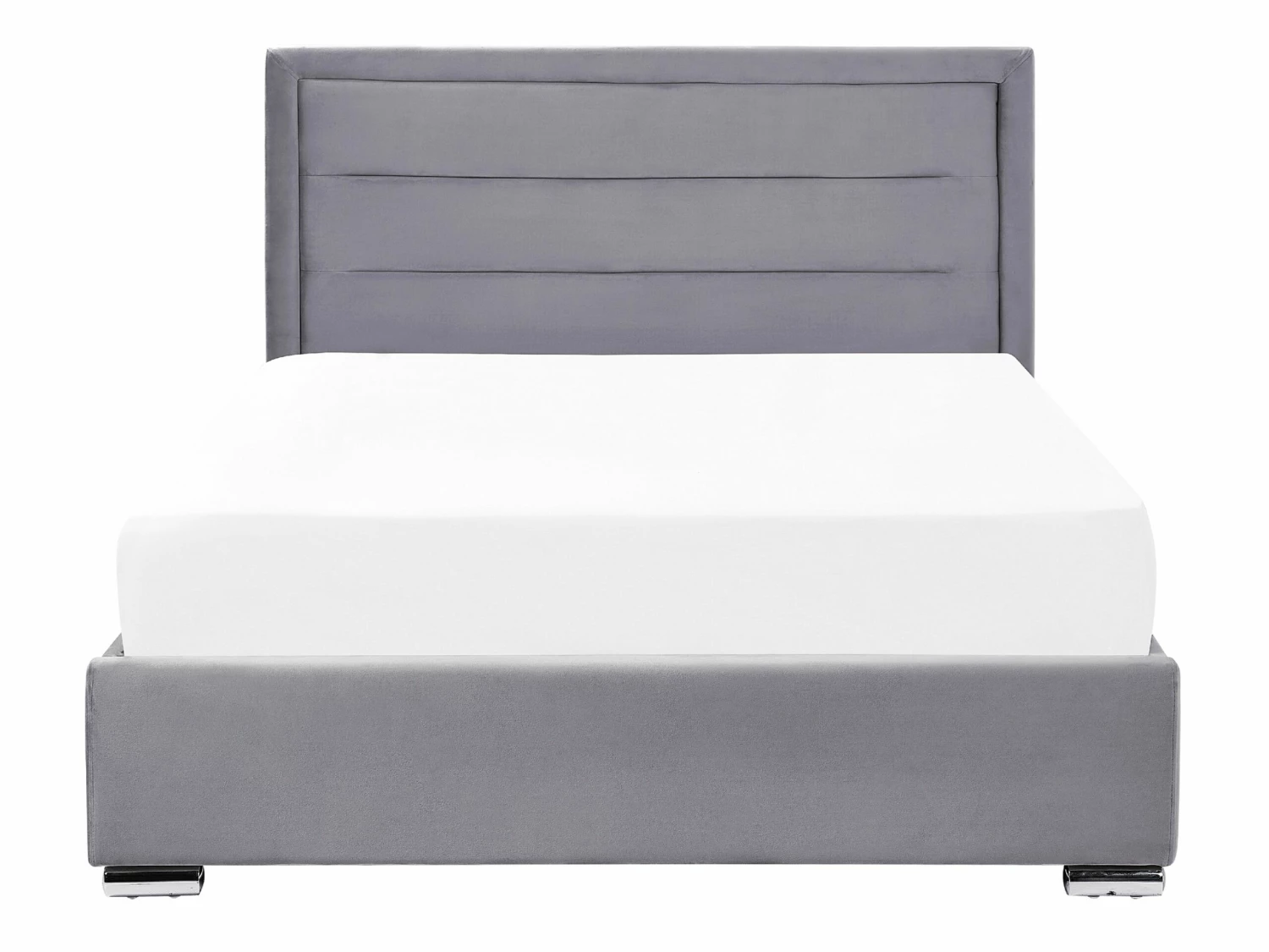 Velvet Ottoman Bed Dark Grey ROUEN Various Sizes 4 Velvet Ottoman Bed Dark Grey ROUEN Various Sizes - Image 4