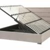 Velvet EU Double Size Ottoman Bed Taupe ROUEN