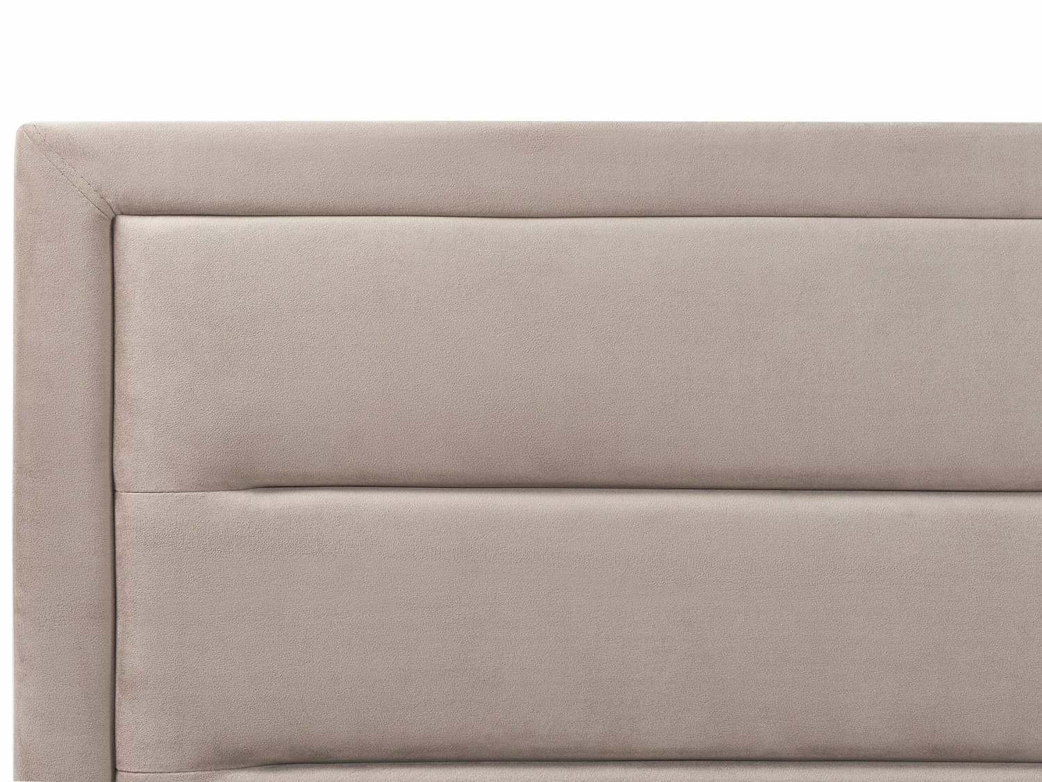 Velvet EU Double Size Ottoman Bed Taupe ROUEN - Image 7